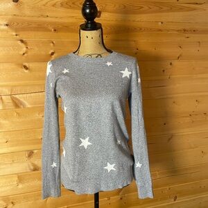 Banana Republic Gray Sweater with White Stars